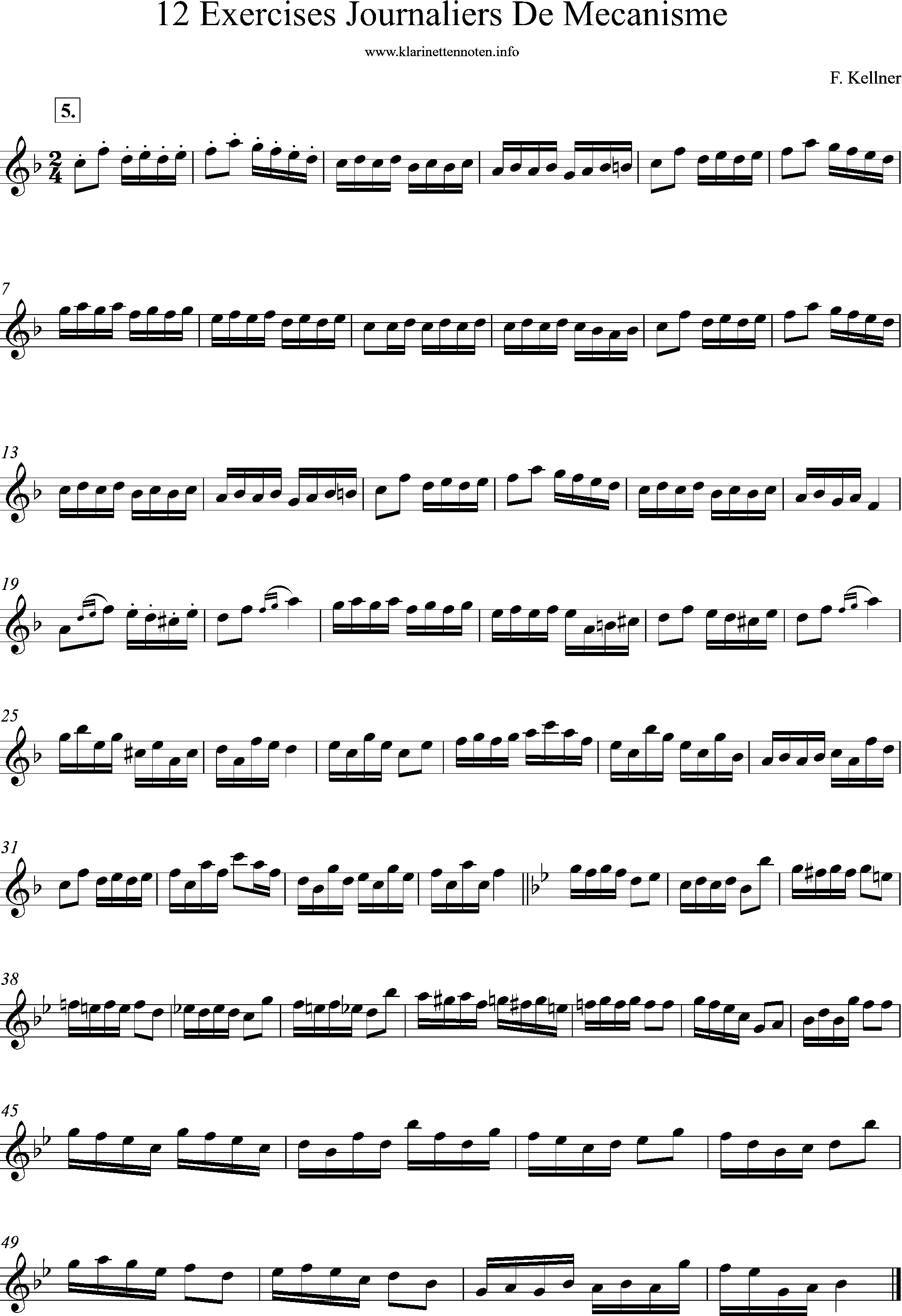 kellner, 12 exercises- No. 2